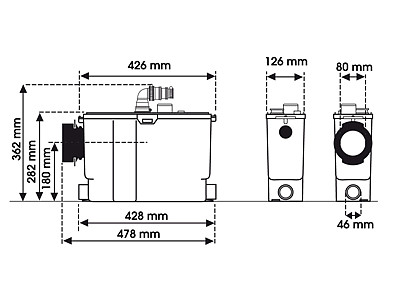 Schema tecnico del trituratore Saninside